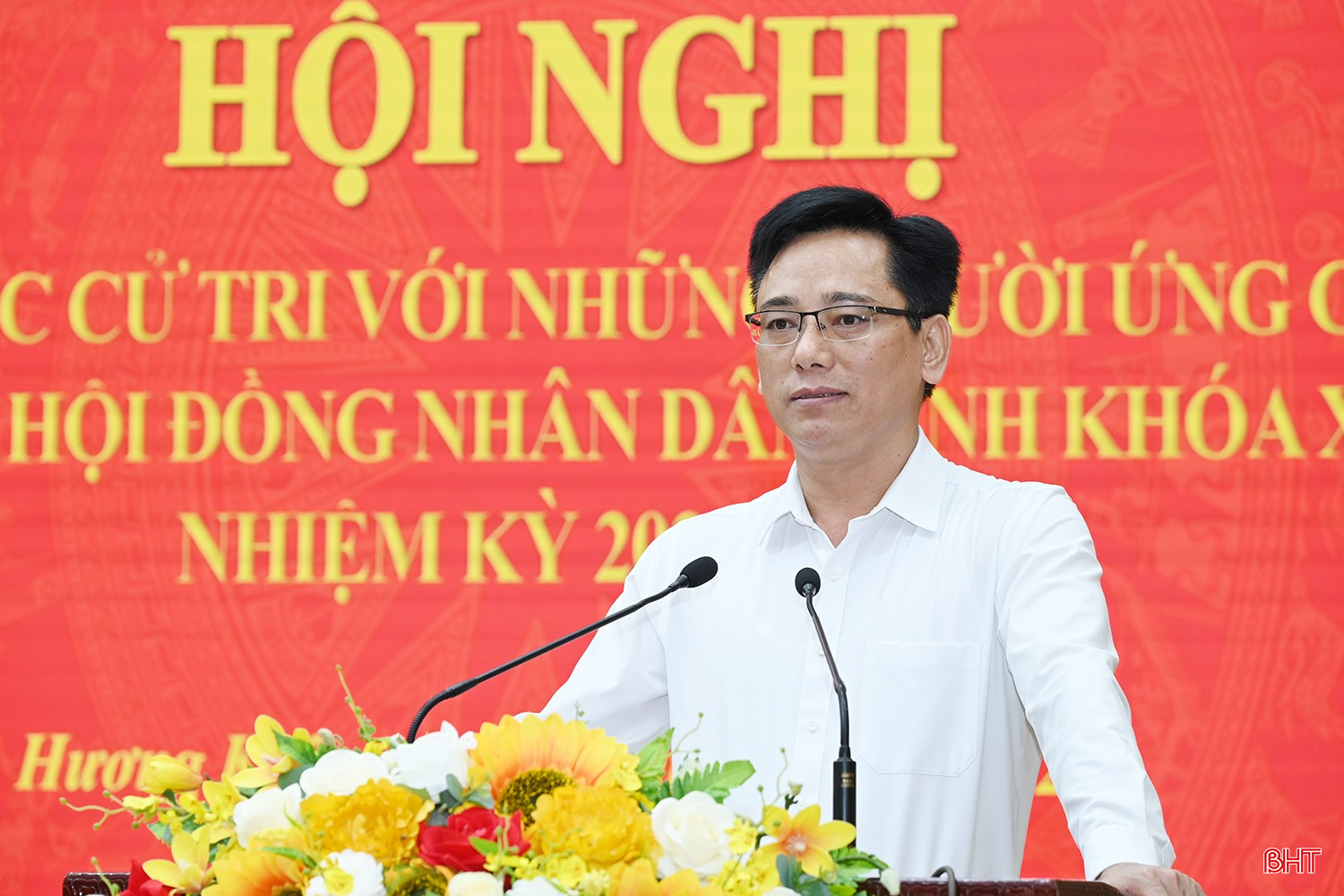 Ông Ngô Văn Huỳnh - Phó Chủ tịch Ủy ban MTTQ tỉnh, Chủ tịch Hội Nông dân tỉnh trình bày chương trình hành động.