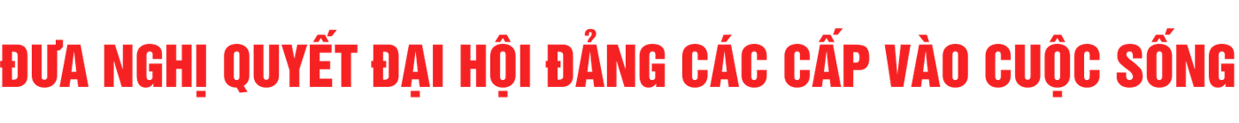 Đưa nghị quyết đại hội Đảng các cấp vào cuộc sống