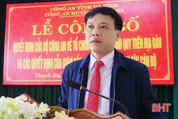 Bố trí 39 công an chính quy đảm nhiệm vị trí trưởng/phó công an xã ở Thạch Hà