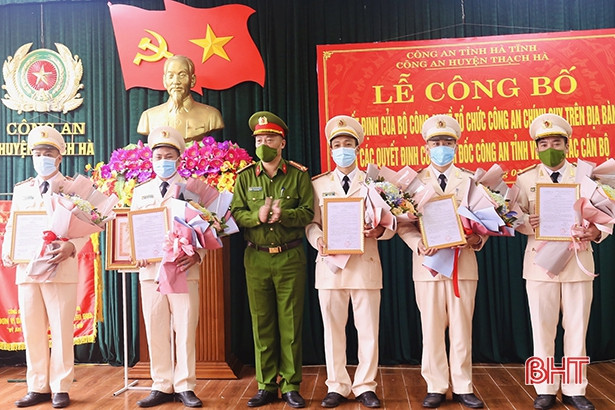 Bố trí 39 công an chính quy đảm nhiệm vị trí trưởng/phó công an xã ở Thạch Hà