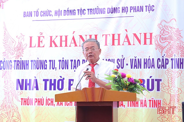 Huy động hơn 730 triệu đồng trùng tu di tích lịch sử văn hóa cấp tỉnh nhà thờ Phan Đình Bút