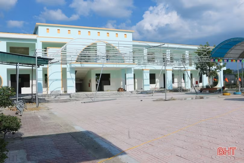 Trường lớp khang trang, sạch đẹp đón học sinh Hà Tĩnh tựu trường