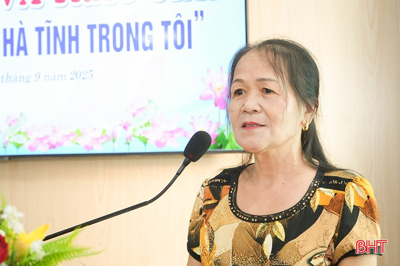 Đại diện các tác giả đạt giải phát biểu tại buổi lễ. bqbht_br_pahts-hh.png