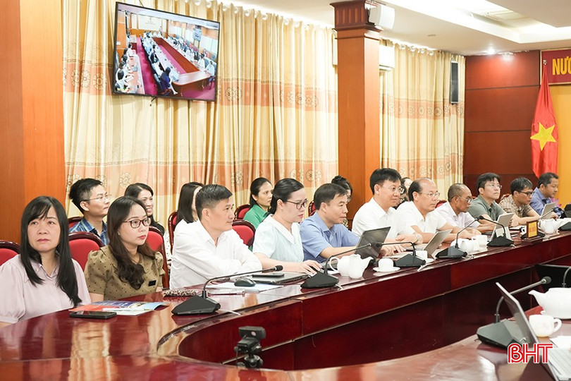 Các đại biểu dự hội nghị tại điểm cầu Hà Tĩnh. bqbht_br_nv3.png