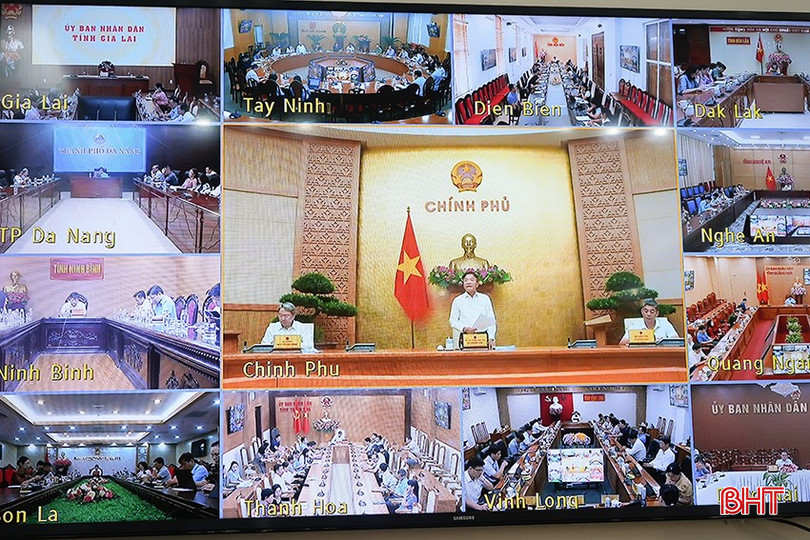 Hội nghị được kết nối đến 34 điểm cầu các tỉnh, thành phố trong cả nước (ảnh chụp màn hình) bqbht_br_ttt.png