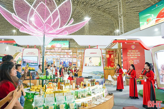 Hà Tĩnh tiếp tục quảng bá sản phẩm đặc trưng, lan tỏa giá trị văn hóa, du lịch tại Hội chợ Mùa Xuân
