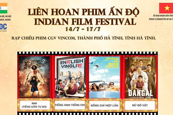Poster Liên hoan phim Ấn Độ tại Hà Tĩnh.