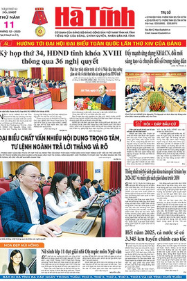 Báo in Hà Tĩnh ngày 11/12/2025