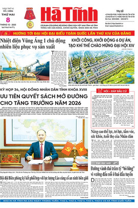 Báo in Hà Tĩnh ngày 8/12/2025