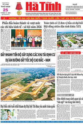 Báo in Hà Tĩnh ngày 25/12/2025