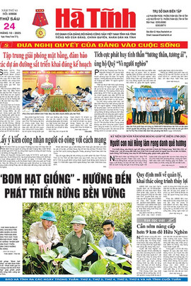Báo in Hà Tĩnh ngày 24/10/2025