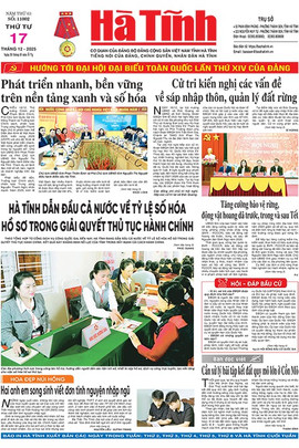 Báo in Hà Tĩnh ngày 17/12/2025