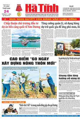 Báo in Hà Tĩnh ngày 24/11/2025