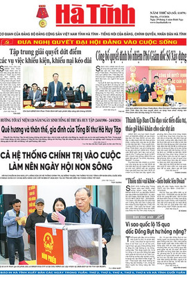 Báo in Hà Tĩnh ngày 17/3/2026