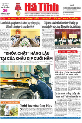 Báo in Hà Tĩnh ngày 26/12/2025