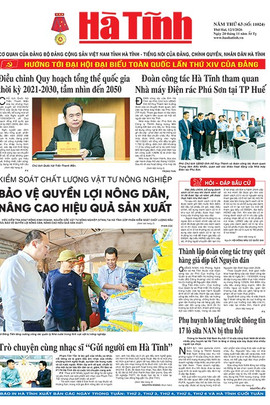 Báo in Hà Tĩnh ngày 12/1/2026