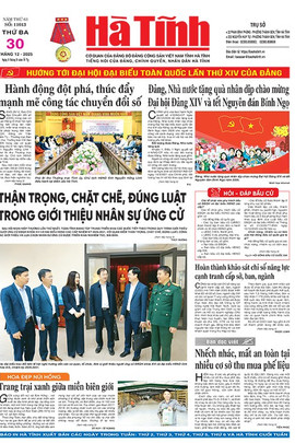 Báo in Hà Tĩnh ngày 30/12/2025