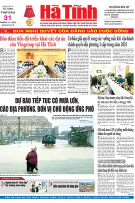 Báo in Hà Tĩnh ngày 31/10/2025