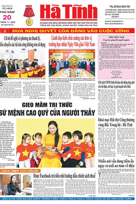 Báo in Hà Tĩnh ngày 20/11/2025