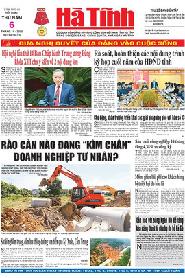 Báo in Hà Tĩnh ngày 6/11/2025
