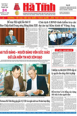 Báo in Hà Tĩnh ngày 24/12/2025