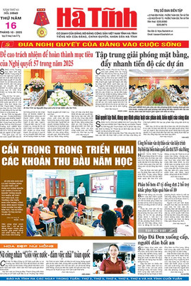 Báo in Hà Tĩnh ngày 16/10/2025