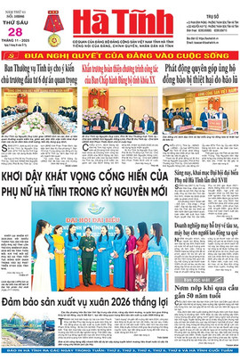 Báo in Hà Tĩnh ngày 28/11/2025