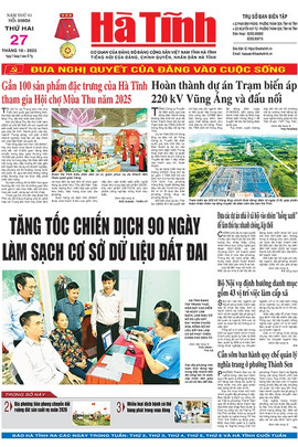 Báo in Hà Tĩnh ngày 27/10/2025