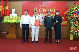 Công bố quyết định bổ nhiệm Trưởng Thi hành án dân sự tỉnh Hà Tĩnh