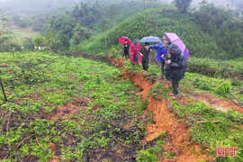 Lên phương án xử lý sự cố nứt đồi ở xã Sơn Kim 2