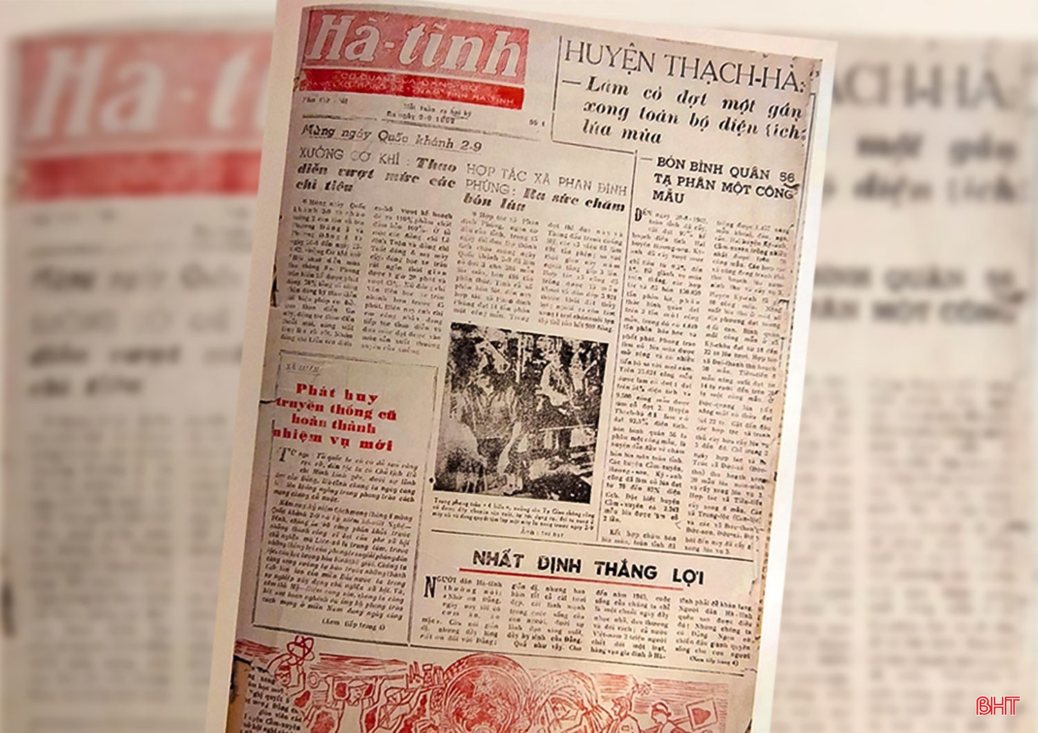 Báo Hà Tĩnh số đầu tiên ngày 2/9/1962. Ảnh: Tư liệu. bqbht_br_anh1.jpg