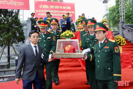 Hà Tĩnh tổ chức trọng thể lễ truy điệu, an táng 4 liệt sỹ hy sinh tại Lào