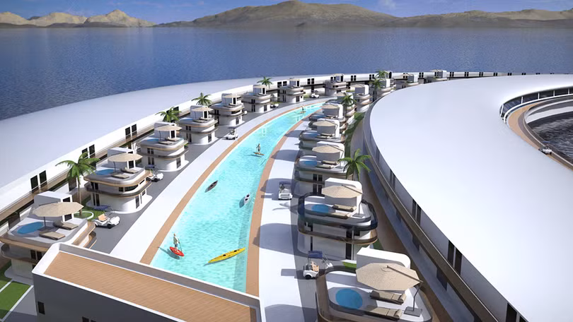 Thành phố nổi hình rùa có sức chứa 60.000 người