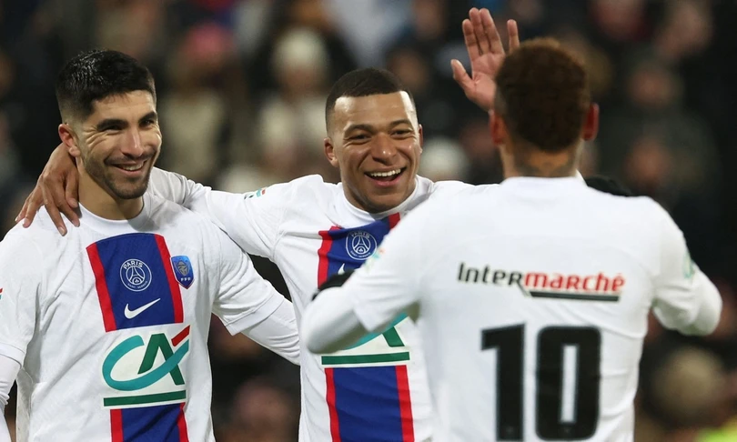 Mbappe ghi năm bàn ở Cup quốc gia Pháp