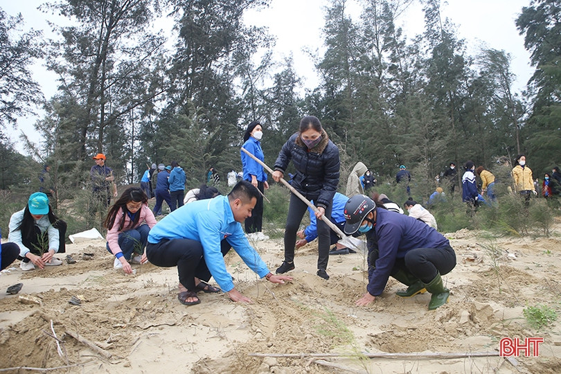 Bí thư Tỉnh ủy cùng ĐVTN Hà Tĩnh hưởng ứng tết trồng cây