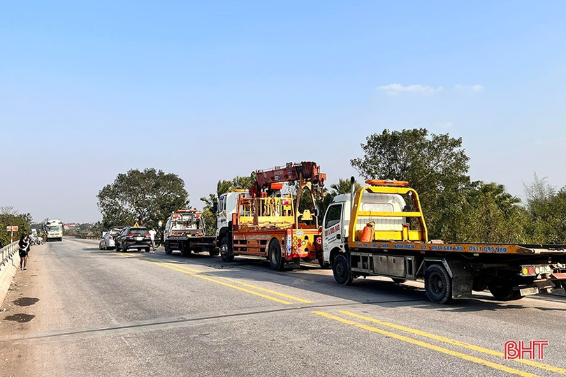 3 ô tô tông nhau trên quốc lộ 1 tuyến tránh TP Hà Tĩnh