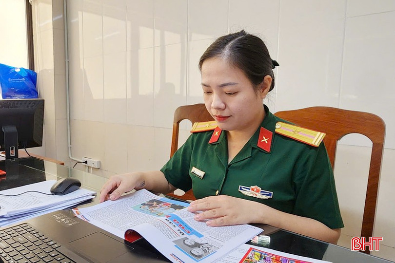 Thiếu tá QNCN Đỗ Thị Mai Lan là một trong những "bóng hồng" tiêu biểu của LLVT Hà Tĩnh. bqbht_br_1-copy-5244.jpg