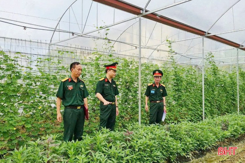 Thượng tá Đặng Văn Định (đứng giữa) kiểm tra công tác tăng gia tại Trung đoàn 841. bqbht_br_z7030749958824-c7e7154a3186f727b6ffc43c9b957976-copy.jpg