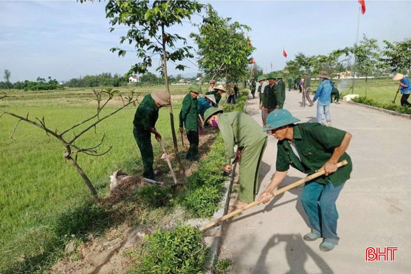 CCB Lộc Hà lao động chỉnh trang cây cối, dọn dẹp môi trường, xây dựng cảnh quan xanh - sạch - đẹp trên các tuyến đường tự quản. 5-copy-8656-1411.jpg