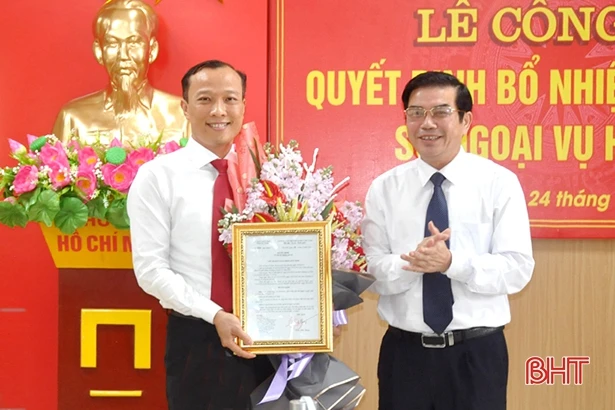 Ông Thái Phúc Sơn giữ chức Giám đốc Sở Ngoại vụ Hà Tĩnh
