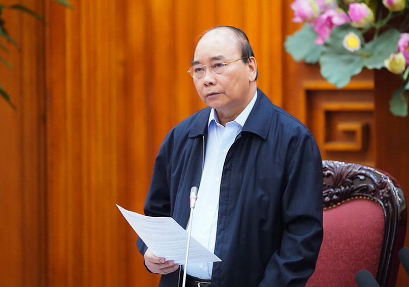 Thủ tướng phát biểu tại cuộc họp - Ảnh: VGP/Quang Hiếu Thủ tướng: Tạm dừng mọi hoạt động hội họp, tập trung trên 20 người