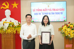 Trao 15 giải Cuộc thi “Tư pháp Hà Tĩnh trong tôi”