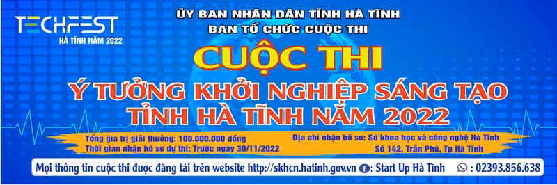 Phát động Cuộc thi “Ý tưởng khởi nghiệp sáng tạo tỉnh Hà Tĩnh năm 2022”