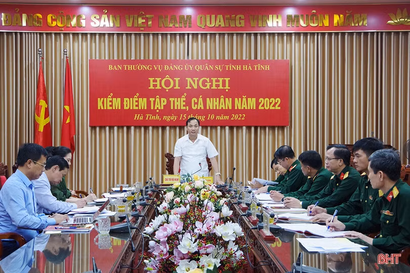 Đảng ủy Quân sự tỉnh kiểm điểm tập thể Ban Thường vụ và cá nhân trong thực hiện nhiệm vụ