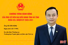 Chương trình hành động của ứng cử viên đại biểu HĐND tỉnh khóa XIX Hà Văn Hùng 