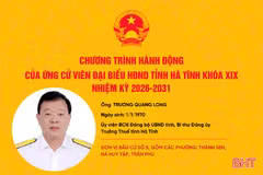  Chương trình hành động của ứng cử viên đại biểu HĐND tỉnh khóa XIX Trương Quang Long