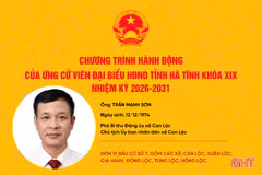 Chương trình hành động ứng viên HĐND tỉnh Trần Mạnh Sơn 