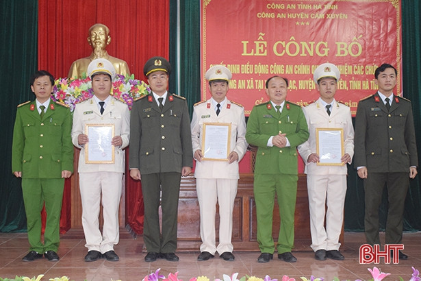 Điều động 3 công an chính quy đảm nhiệm chức danh công an xã Cẩm Lạc