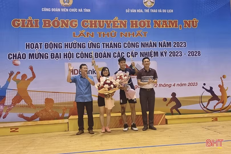 Sở TN&MT vô địch Giải Bóng chuyền Công đoàn Viên chức Hà Tĩnh