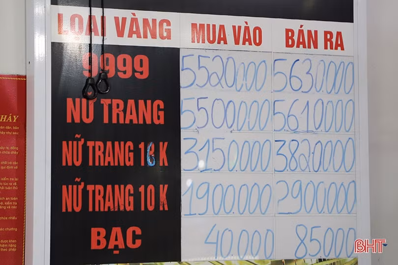 Giá vàng ở mức cao, người dân Hà Tĩnh bán “chốt lời”
